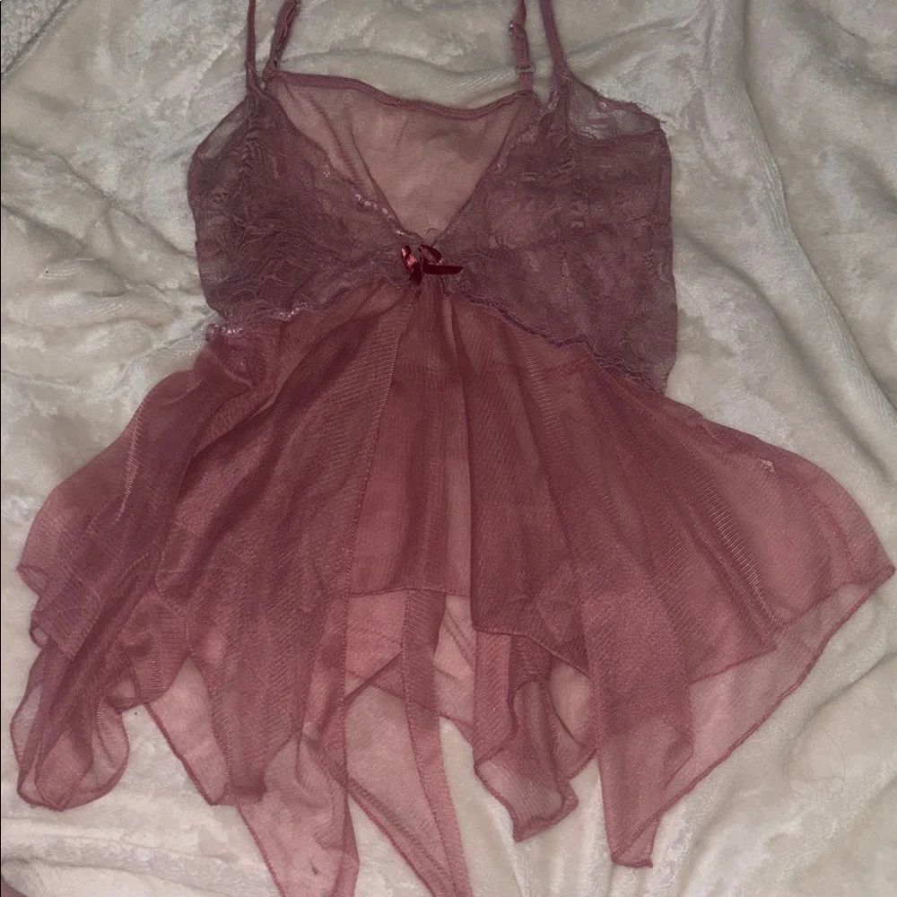 Baby pink mesh chemise - Picture 2 of 4